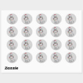 Kerstmis Hond Liefhebber Labrador Retriever Moeder Ronde Sticker (Vel)