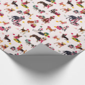 KERSTMIS HOND SCHATTIGHEID CRÈME CADEAUPAPIER (Hoek)