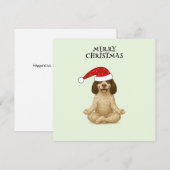Kerstmis hond yoga pose feestdagenkaart (Voorkant / Achterkant)