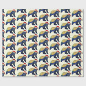 Kerstmis Honingdas psychedelische stoere vent Cadeaupapier (Vlak)