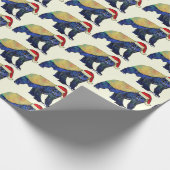 Kerstmis Honingdas psychedelische stoere vent Cadeaupapier (Hoek)