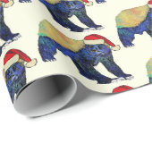 Kerstmis Honingdas psychedelische stoere vent Cadeaupapier (Rol Hoek)