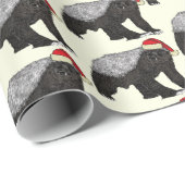 Kerstmis Honingdas Stoere Kerstman Cadeaupapier (Rol Hoek)