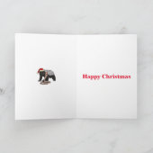 Kerstmis Honingdas vs Slang Grappige Kerstman Iron Kaart (Binnen)