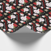 Kerstmis Honkbal All Star - Personaliseren Cadeaupapier (Hoek)