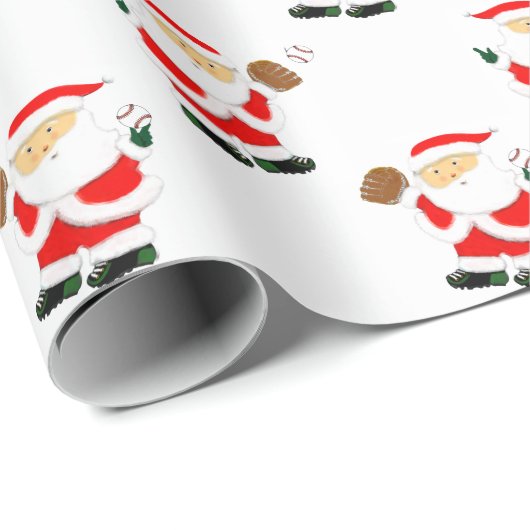 Kerstmis honkbal cadeaupapier (Rol Hoek)