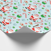 Kerstmis honkbal cadeaupapier (Hoek)