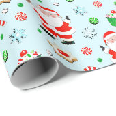 Kerstmis honkbal cadeaupapier (Rol Hoek)
