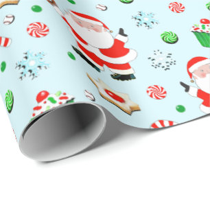 Kerstmis honkbal cadeaupapier