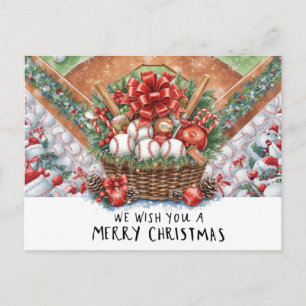 Kerstmis honkbal  feestdagenkaart