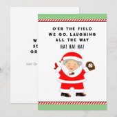 Kerstmis honkbal feestdagenkaart (Voorkant / Achterkant)