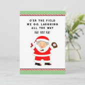 Kerstmis honkbal feestdagenkaart (Staand voorkant)