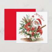 Kerstmis honkbal feestdagenkaart (Voorkant / Achterkant)