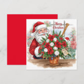Kerstmis honkbal feestdagenkaart (Voorkant / Achterkant)