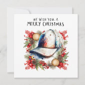 Kerstmis honkbal feestdagenkaart (Voorkant)