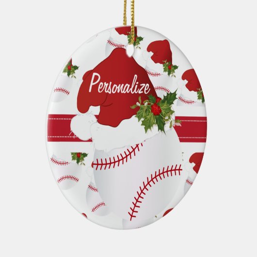 Kerstmis ⚾ honkbal keramisch ornament (Rechts)