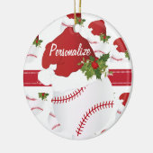 Kerstmis ⚾ honkbal keramisch ornament (Links)