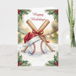 Kerstmis honkbal kerstkaarten feestdagen kaart
