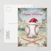Kerstmis honkbal kerstkaarten feestdagenkaart (Voorkant / Achterkant)