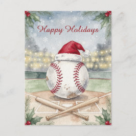 Kerstmis honkbal kerstkaarten feestdagenkaart