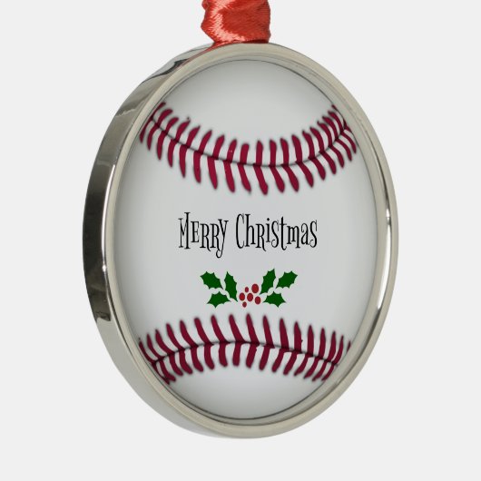 Kerstmis honkbal metalen ornament (Rechts)