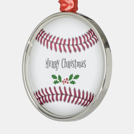 Kerstmis honkbal metalen ornament (Links)