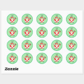 Kerstmis honkbal ronde sticker (Vel)