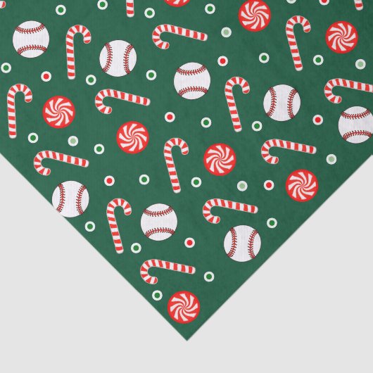 Kerstmis honkbal vakantie cadeau tissuepapier (Detail)