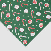 Kerstmis honkbal vakantie cadeau tissuepapier (Detail)