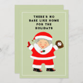 Kerstmis honkbal vakantie kaarten (Voorkant / Achterkant)