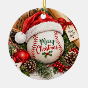 Kerstmis honkbal vakantie ornament