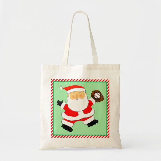 Kerstmis honkbal vakantie tote bag (Voorkant)