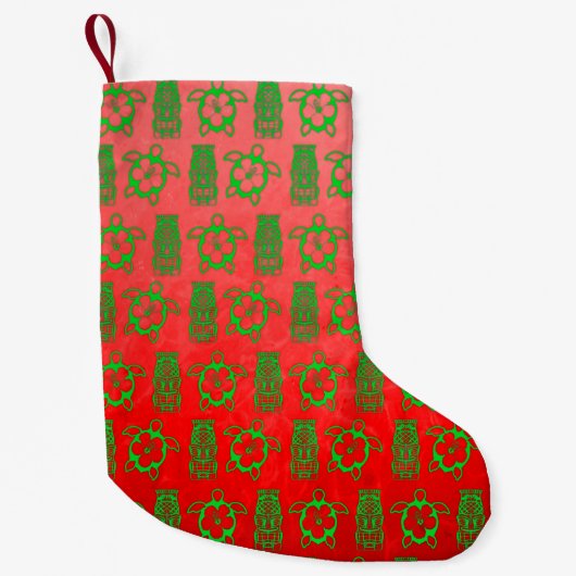 Kerstmis Honu en Tiki Kleine Kerstsok (Voorkant)