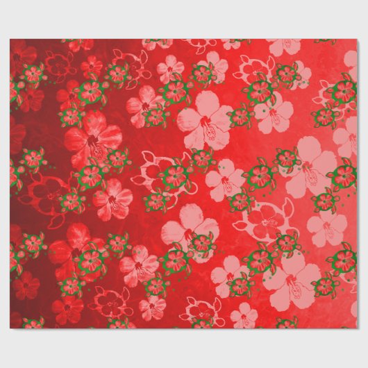 Kerstmis Honu Turtles Cadeaupapier (Vlak)