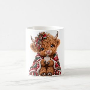 Kerstmis Hoogland Koe Luipaard Coquette Strik Koff Koffiemok
