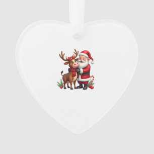 Kerstmis Hoogland Koe Met Sinterklaas Schotse Vint Ornament
