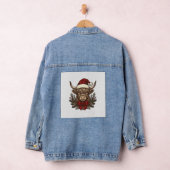 Kerstmis Hoogland Koe Oude Gravure Design_1 Denim Jacket (Hangar)
