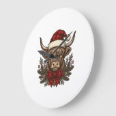 Kerstmis Hoogland Koe Oude Gravure Design_1 Grote Klok (Hoek)