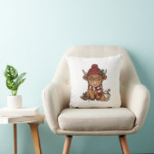 Kerstmis Hoogland Koe Oude Gravure Design_1 Kussen (Stoel)