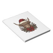 Kerstmis Hoogland Koe Oude Gravure Design_1 Notitieblok (Schuin)