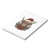 Kerstmis Hoogland Koe Oude Gravure Design_1 Notitieblok (Linkerzijde)