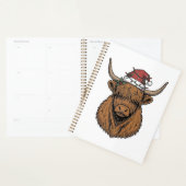 Kerstmis Hoogland Koe Oude Gravure Kerstman Hoed Planner (Display)