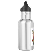 Kerstmis Hoogland Koe Santa Hoed Vector_1 Waterfles (Links)