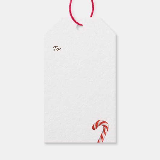 Kerstmis Hot Cacao & Candy Cane Cadeaulabel (Achterkant)