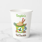 Kerstmis Hot Cacao Chocolade Papieren Bekers (Achterkant)