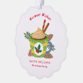 Kerstmis Hot Chocolade Cup Xmas Ornament Kaart (Links)