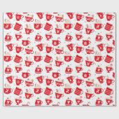 Kerstmis Hot Cocoa Inpakpapier (Vlak)