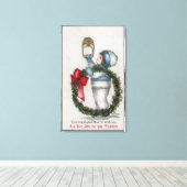 Kerstmis, houden van grote kans canvas afdruk (Insitu (Houten vloer))