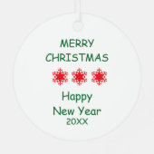 Kerstmis houdt van Jose Vrede Metalen Ornament (Achterkant)