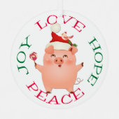 Kerstmis houdt van Jose Vrede Metalen Ornament (Voorkant)